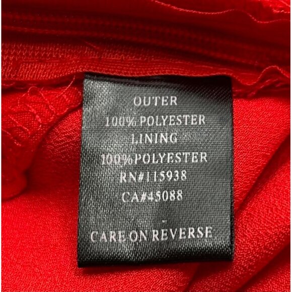 Mieeion Wide-Leg Palazzo Pants Red Bold Statement Flow Pants Lined Sz Medium - Picture 4 of 6